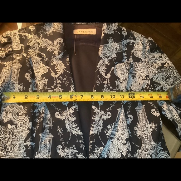 One of a kind Art to Wear Blazer Jacket Navy XS - Picture 10 of 12